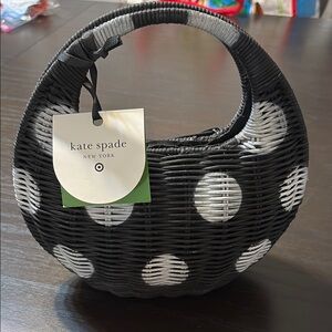 Kate Spade for target polka dot wicker purse